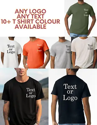 Buy Custom Printed T Shirt Light Cotton Personalised Work Wear Business Brand Unisex • 11.99£