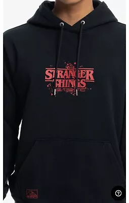 Buy Quiksilver X Stranger Things Official Logo - Hoodie For Men Size Large RRP £69 • 34.95£