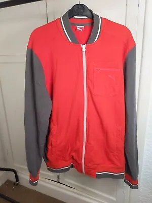 Buy Vintage PUMA Varsity Jacket Men's Baseball Jacket Red XL • 18.99£