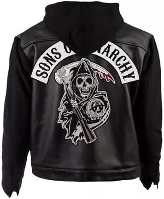 Buy Son Of Anarchy California Men Cosplay Classic Party Wear Leather & Fleece Jacket • 109.99£