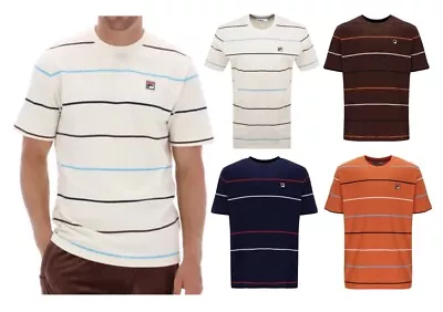 Buy FILA Men's Thiago T-Shirt Short Sleeve Summer Stripe Tee Cotton Jersey XS-4XL • 17.99£