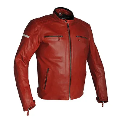 Buy Richa Daytona Motorcycle Motorbike Leather Jacket Red • 211.23£