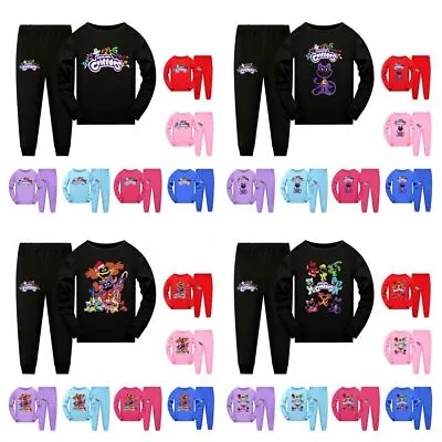 Buy Kids Smiling Critters Long Sleeve T-shirt Pants Suits Casual Pyjamas PJ'S Outfit • 10.99£