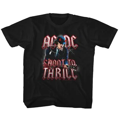 Buy Kids AC/DC Shoot To Thrill Black Rock And Roll Music Band T-Shirt • 19.29£