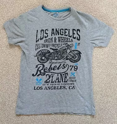 Buy GREY LOS ANGELES T-SHIRT - AGE 9-10 YEARS - Worn Once • 3.95£