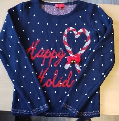 Buy Ladies Blue Happy Holidays Christmas Jumper Size 6 Next • 6.80£