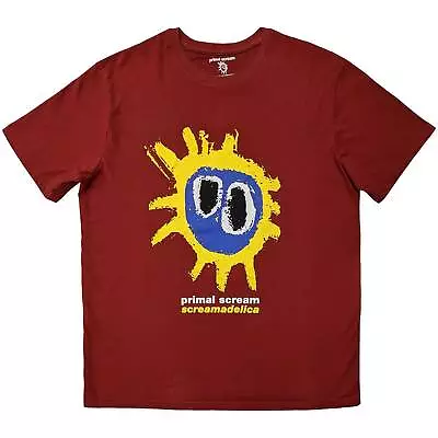 Buy Primal Scream T Shirt Screamadelica Officially Licensed Mens Red Tee Rock Merch • 16.28£