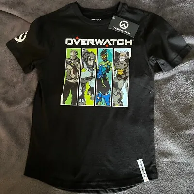 Buy OVERWATCH Video Gamer Black T-Shirt Short Sleeve Youth Boys Size -Medium (8) • 7.08£