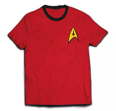 Buy Star Trek Red Engineering Uniform Licensed Tee T-Shirt Men • 20.79£