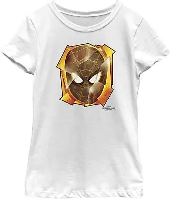Buy MARVEL Spider-Man No Way Home Shattered Mask Small 5/6 White Girls T-Shirt NEW • 5.87£