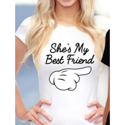 Buy Freundin T-Shirt She's My Best Friend Finger BFF Fun Couples Shop Damen Beste • 13.99£