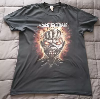 Buy Iron Maiden Eddie Book Of Souls Bomb Head T-Shirt Size Large  • 15£