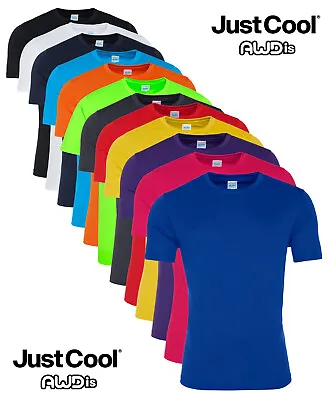 Buy Just Cool Plain Smooth Polyester Breathable Wicking Athletic Sports T-Shirt • 8.99£