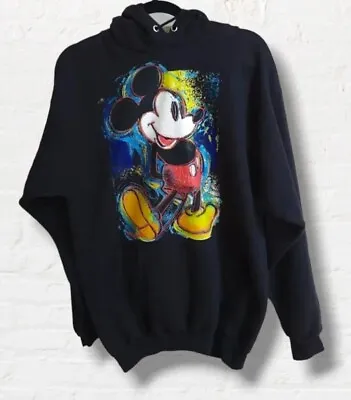 Buy Hanes Walt Disney World Mickey Mouse Black Pullover Hoodie Mens Medium • 9.99£