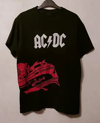 Buy Ac/dc 2008 Black Red T Shirt Rock N Roll Train S Angus Young Malcolm Brian Phil  • 19.99£