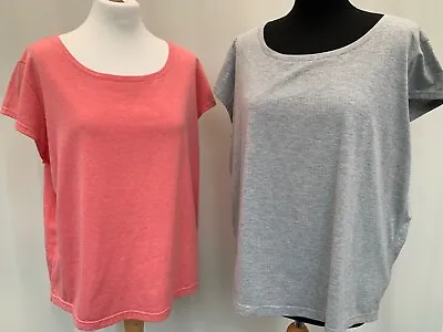 Buy 2 X T-shirts Zakti Size 18 Pink Grey Activewear Wrap Back Polyester Blend Womens • 19.91£