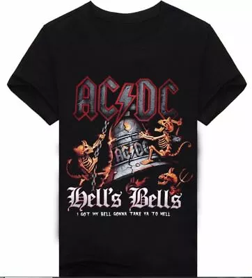 Buy ACDC Hell's Bells I Got My Bell Gonna Take You To Hell Men's T Shirt Rock Merch • 45£