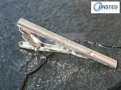 Buy High Quality Stainless Steel Tie Clip Stripe & Gem Design Mens Jewellery MTC001 • 8.49£
