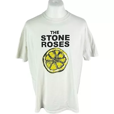 Buy Stone Roses T Shirt Vintage White XL Fruit Of The Loom Indie Band T Shirt XL • 50£