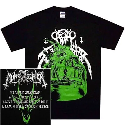 Buy Nunslaughter Green Witch Tshirt Size Medium Rock Metal Thrash Death Punk • 11.40£