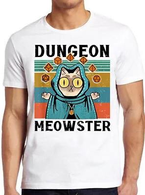 Buy Dungeon Meowster Funny Nerdy Gamer Cat-D20 Dice RPG Retro Gift Tee T Shirt C1389 • 6.35£