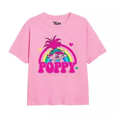 Buy Trolls Girls T-Shirt Poppy Rainbow Top Tee 3-10 Years Official • 11.99£