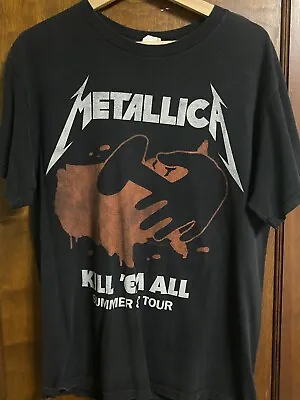 Buy Metallica Kill Em All Summer 1983 Tour Band T-Shirt Pre-owned Reproduction Med • 33.25£