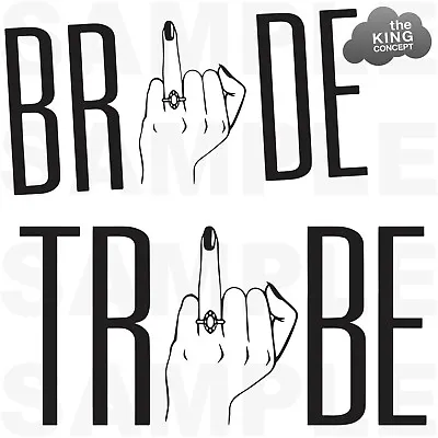 Buy Bride Tribe Iron On Tshirt Transfers Hen Night Ring Finger Bride Bridesmaids Tee • 1.89£