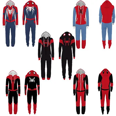 Buy Spiderman Pajamas X-Men Deadpool Jumpsuit Superhero Adult Sleepwear Fancy Dress • 22.20£