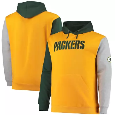 Buy Green Bay Packers Hoodie (Size XLT) Men's NFL Green/God Pullover Hoodie - New • 39.99£