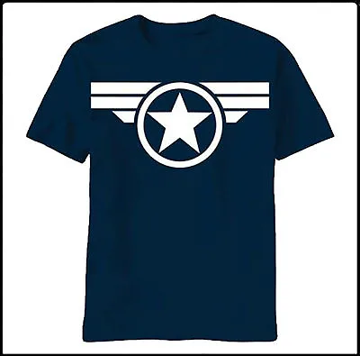 Buy Captain America T Shirt Shield Super Winter Soldier Avengers Marvel Comics Steve • 11.99£