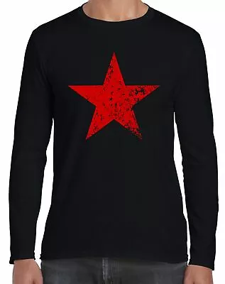 Buy Red Communist Star Cuba Long Sleeve T-Shirt - Che Guevara Marx Communism • 15.95£