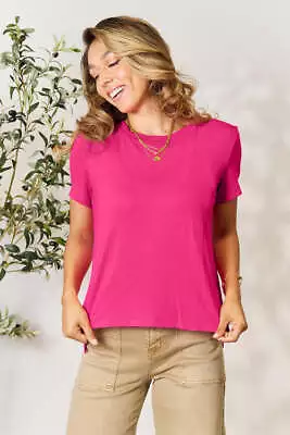 Buy Basic Bae Full Size Round Neck Short Sleeve T-Shirt • 14.48£