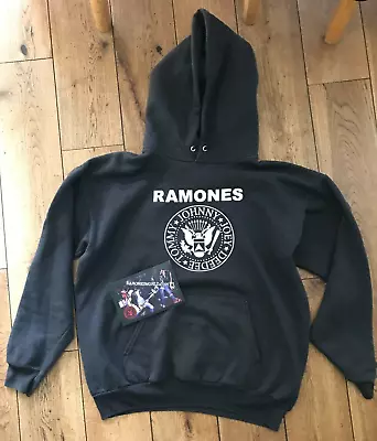 Buy Ramones Official U.s.a Black Hoodie From Ramonesworld.com & Postcard Punk Rare • 24.98£