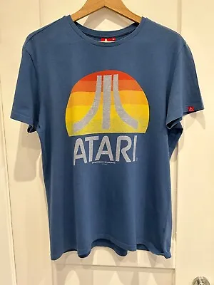 Buy Italian Men's Atari Blue T Shirt - Medium • 3.49£