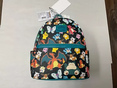 Buy Pokemon Loungefly Black Mini Backpack Pre-Production Sample With Tag • 188.05£