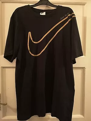 Buy Nike Tshirt Big Gold Swoosh Size Medium Preloved Swoosh On Arm • 10£