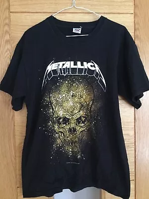 Buy Metallica 2011 Gold Skull Head  T-Shirt • 8£