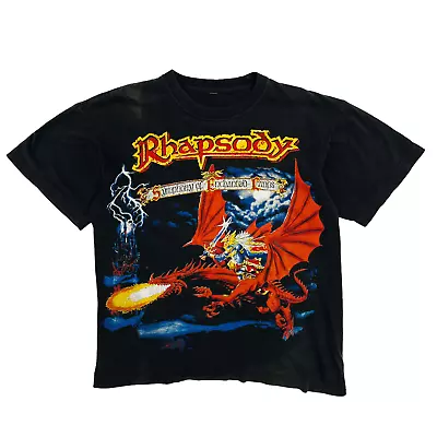 Buy Vintage  1998 Rhapsody: Symphony Of Enchanted Lands Graphic T-Shirt - Medium • 75£