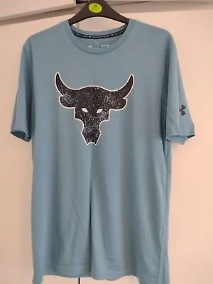 Buy Mens Under Armour The Rock T-shirt. Blue Size Small • 8£
