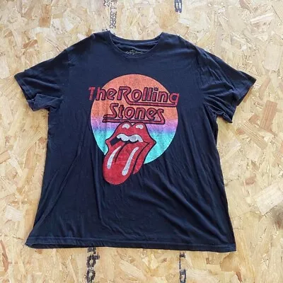 Buy The Rolling Stones T Shirt Black 2XL XXL Mens Music Band Graphic • 9.99£
