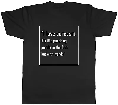 Buy Funny Sarcasm Mens T-Shirt Like Punching People In The Face Unisex Tee Gift • 8.99£