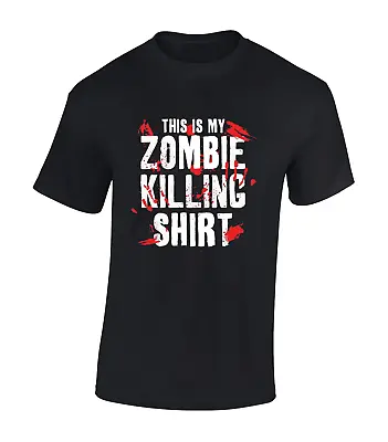 Buy This Is My Zombie Killing Shirt Mens T Shirt Funny Walking Dead Cool Design Top • 8.99£
