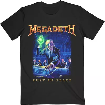 Buy Megadeth 'Rust In Peace Track List' (Black) T-Shirt - NEW & OFFICIAL! • 16.29£