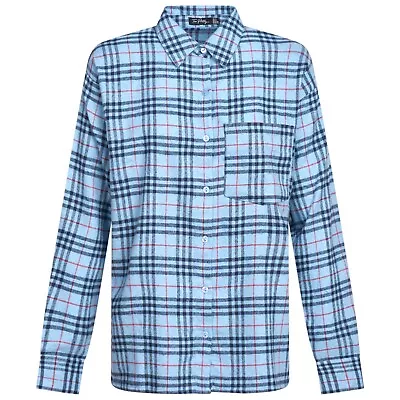 Buy Ladies Check Shirts Flannel Cotton Soft Long Sleeve • 9.90£