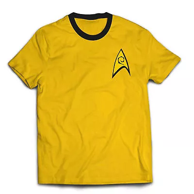 Buy Star Trek Yellow Commander Uniform Official Tee T-Shirt Mens Unisex • 20.79£