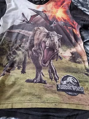 Buy Jurassic World Personalised ALBIE T Shirt Dinosaur Age 7 8 Years Black • 1.99£