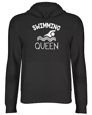 Buy Swimming Queen Mens Womens Hooded Top Hoodie • 17.99£