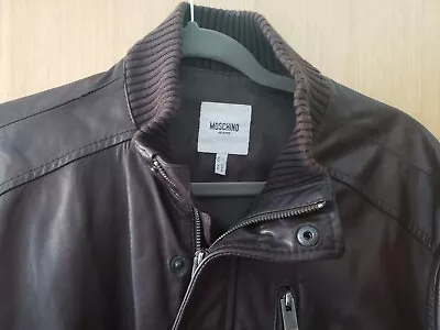 Buy MOSCHINO Jeans - Dark Brown Gents Leather Jacket • 0.99£