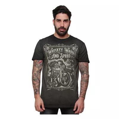 Buy Lucky 13 Whiskey Weed And Speed T-Shirt Vintage Black • 30.99£